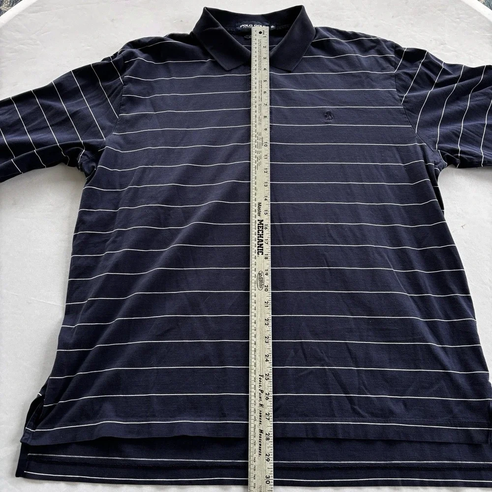 Polo Golf Ralph Lauren Long Sleeve Polo Shirt‎ Men's XL Pima Cotton Striped